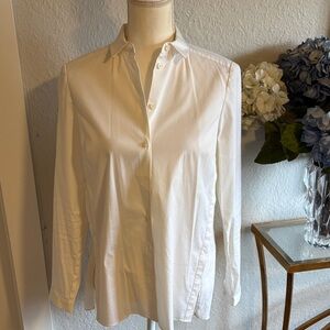 Lafayette 148 White button front shirt size 0